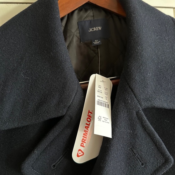 J Crew Dock Peacoat in Navy Wool Blend with PrimaLoft (NWT) - Picture 2 of 6